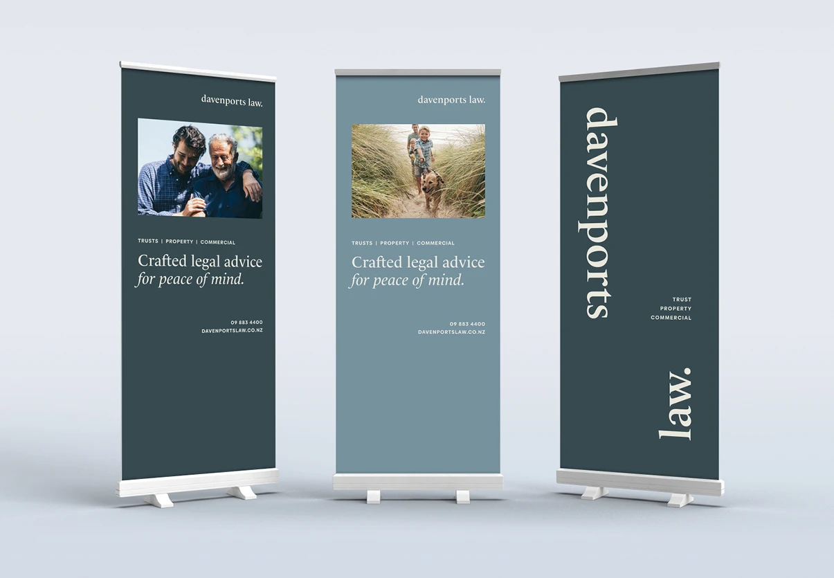 Establishing a visual identity and striking brand touchpoints to elevate a law firm.